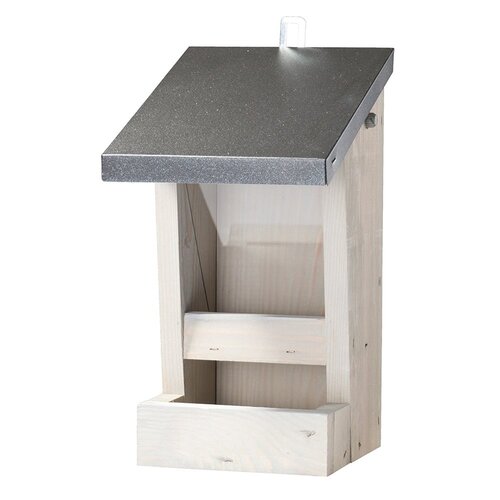 Patkar Vogelvoederhuisje Brest - Grenenhout - Metalen dak - Plexiglas voor voer