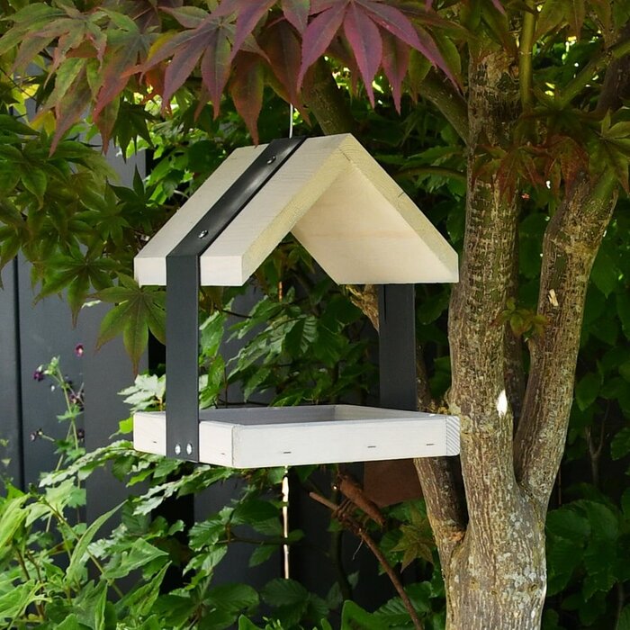 Patkar Madrid vogelvoederhuisje - Dennenhout en stalen frame
