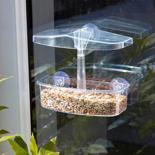 Smart Garden Products Raamvoederhuis Transparante Perspex - Perfect Zicht op In- en Uitvliegende Vogels