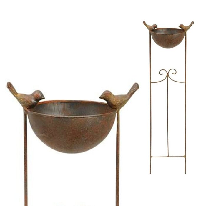 Meuwissen Agro Vogelbad - Sierlijke metaal - Kom voor tuinvogels - 76 cm