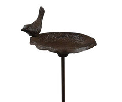 Meuwissen Agro Vogelbad op prikker - Bruin - Gietijzer - 88 cm