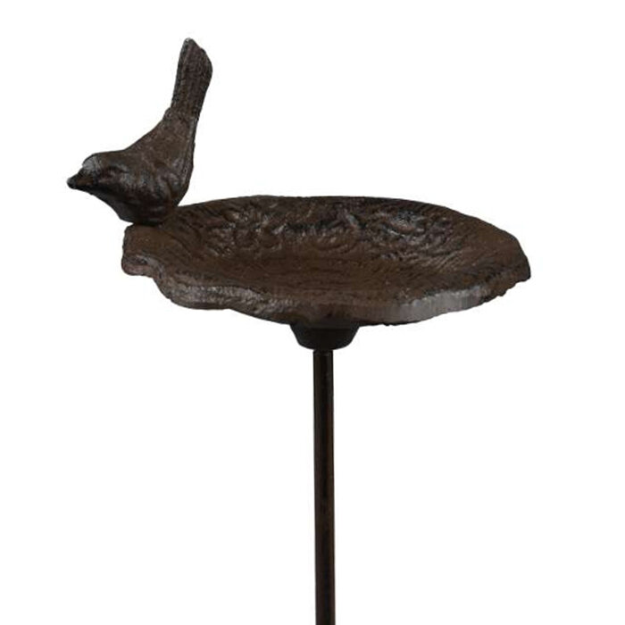 Meuwissen Agro Vogelbad op prikker - Bruin - Gietijzer - 88 cm