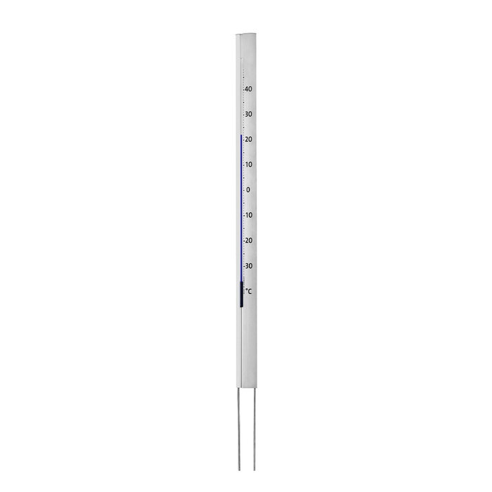 TFA Dostmann Tuinthermometer Central Park - Aluminium - Blauw en zilver - 137 cm