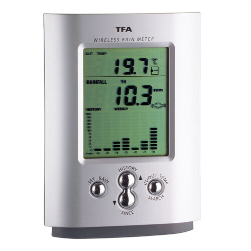 TFA Dostmann Monsoon Regen- en thermometer - Digitaal en draadloos