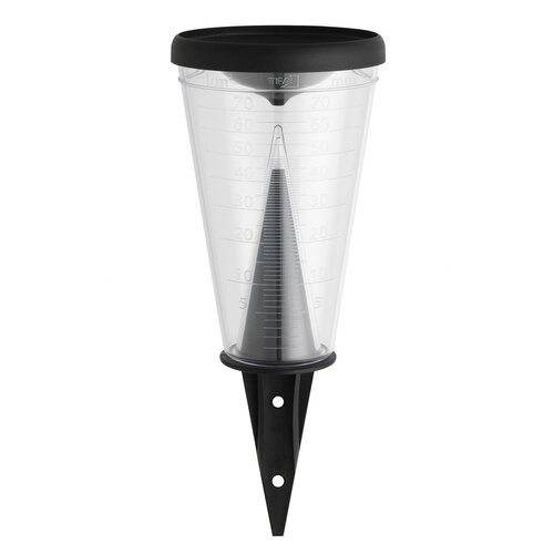 TFA Dostmann Moderne regenmeter - Kunststof - Zwart/transparant
