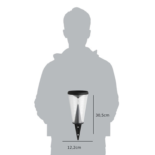 TFA Dostmann Moderne regenmeter - Kunststof - Zwart/transparant