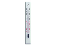 TFA Dostmann Grote buitenthermometer - 80 cm - Metaal wit - Geen kwik