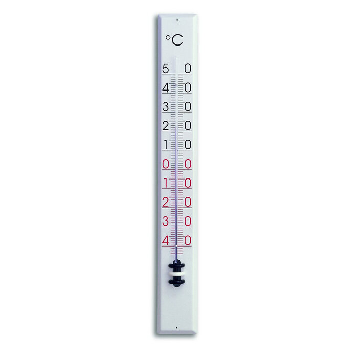 TFA Dostmann Grote buitenthermometer - 80 cm - Metaal wit - Geen kwik