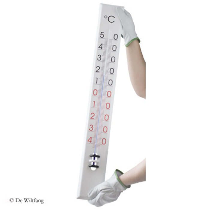 TFA Dostmann Grote buitenthermometer - 80 cm - Metaal wit - Geen kwik