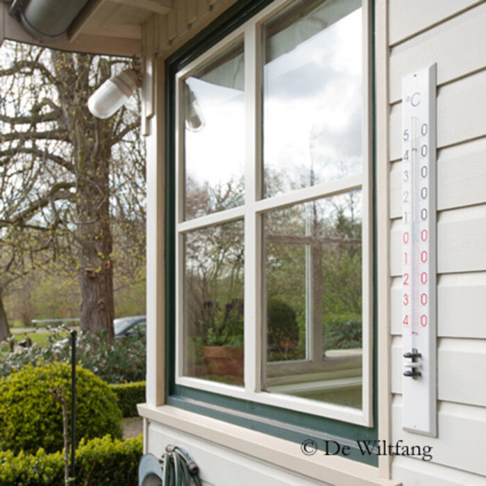 TFA Dostmann Grote buitenthermometer - 80 cm - Metaal wit - Geen kwik