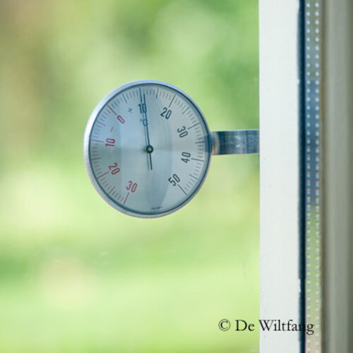 TFA Dostmann Raamthermometer - rond RVS