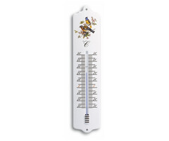 TFA Dostmann Metalen thermometer - 32,5 cm - Vogelmotief