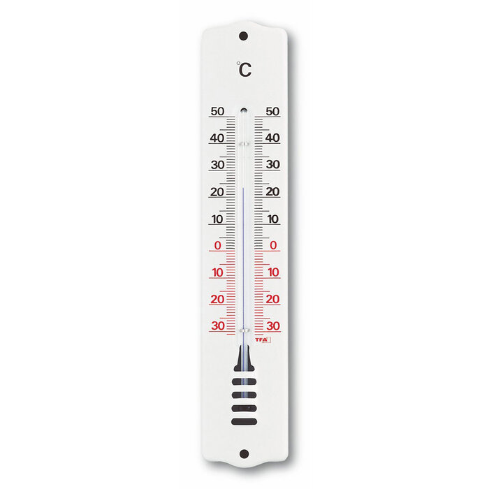 TFA Dostmann Metalen thermometer - Wit 20 cm