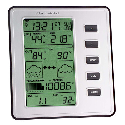 TFA Dostmann Stratos weerstation - Met combi-zender en 3 buitensensoren - LCD-scherm