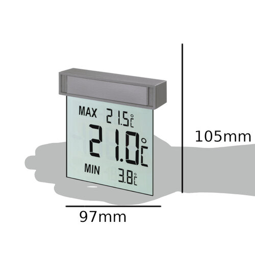 TFA Dostmann Vision Vensterthermometer - Digitaal