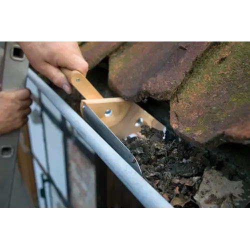 De Wiltfang Dakgootschep - RVS en beukenhout - 34,5 cm