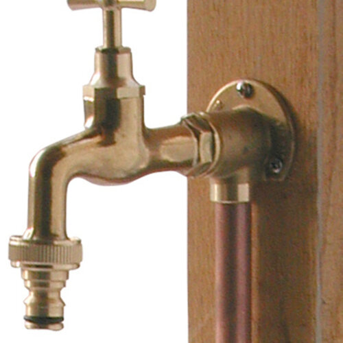 Bonfix Messing muurplaat - 1/2 duims kraan - 15 mm