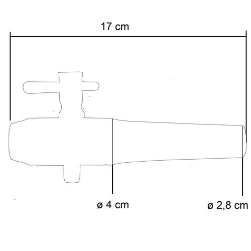 Meuwissen Agro Houten regenton kraan - 3 maten - Kunststof tuit