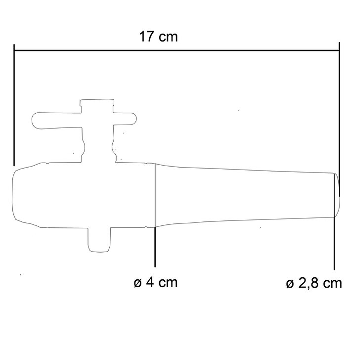 Meuwissen Agro Houten regenton kraan - 3 maten - Kunststof tuit