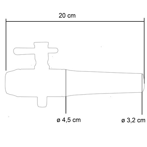 Meuwissen Agro Houten regenton kraan - 3 maten - Kunststof tuit