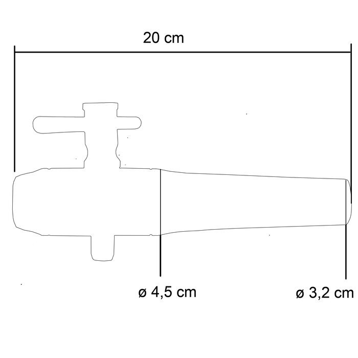 Meuwissen Agro Houten regenton kraan - 3 maten - Kunststof tuit