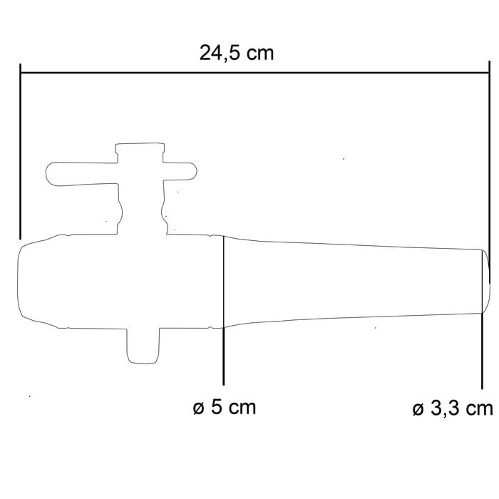 Meuwissen Agro Houten regenton kraan - 3 maten - Kunststof tuit