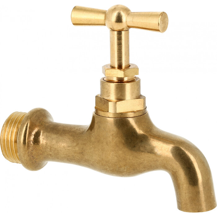 Bonfix Messing kraan 1/2" -  Gladde uitloop