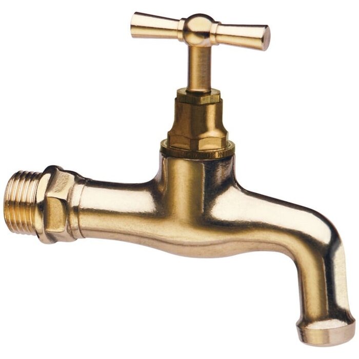 Itap Messing kraan gladde uitloop,1/2" ingang