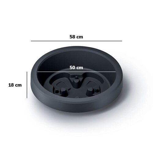 Prosperplast Maze regenton - 240 liter - Antraciet - Inclusief plantenbak