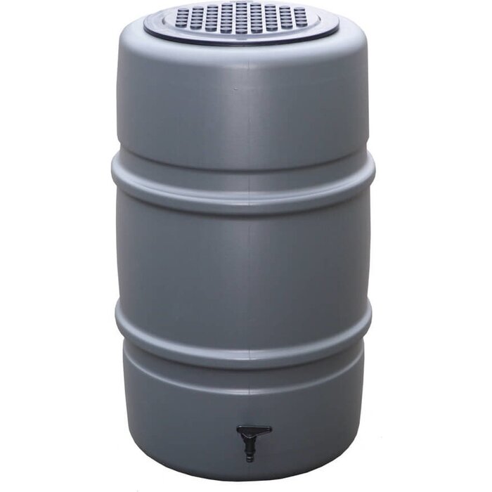 Harcostar Regenton antraciet - 227 liter - Inclusief deksel en kraantje
