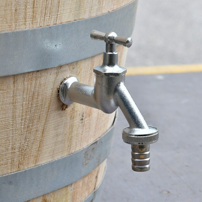 Meuwissen Agro Houten regenton - 50 liter - Kastanje - Inclusief kraan