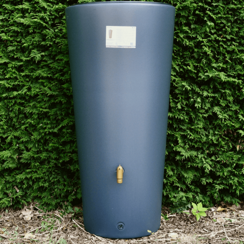 4Rain Vaso 2in1 regenton - 220 liter - Antraciet - Inclusief kraan en plantenbak