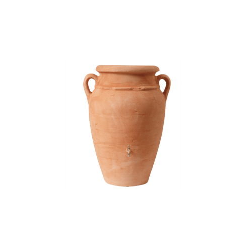 Garantia Regenton Antique amphora - 250 tot 600 liter - Inclusief plantenbak en messing tapkraan