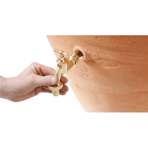 Garantia Regenton Antique amphora - 250 tot 600 liter - Inclusief plantenbak en messing tapkraan