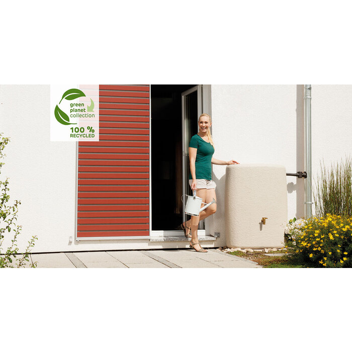 4Rain Terra regenton - 275 liter zandbeige  - Messing tapkraan