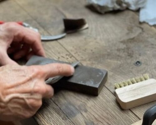 Scherp houden van tuingereedschap