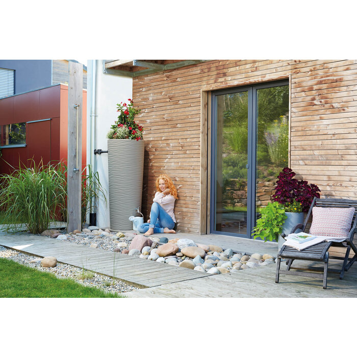 Garantia Natura Sahara design regenton - 350 liter - Inclusief plantenbak