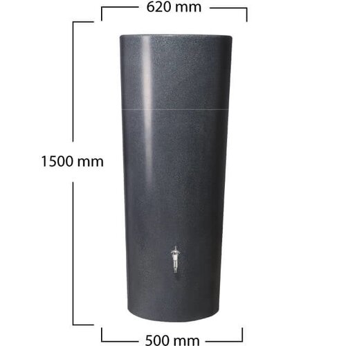 Garantia Stone Lava regenton - 210 of 350 liter - Inclusief plantenbak