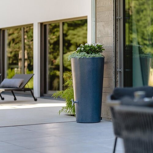 Garantia Stone Lava regenton - 210 of 350 liter - Inclusief plantenbak