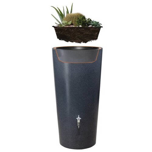 Garantia Stone Lava regenton - 210 of 350 liter - Inclusief plantenbak