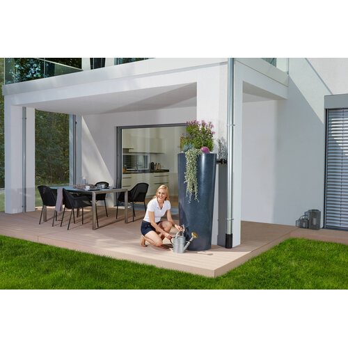 Garantia Stone Lava regenton - 210 of 350 liter - Inclusief plantenbak