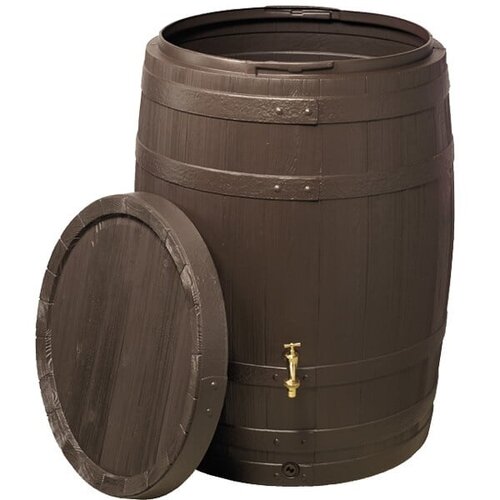 Garantia Barrica regenton - 260 - 420  liter - Houtlook - Kindveilige deksel