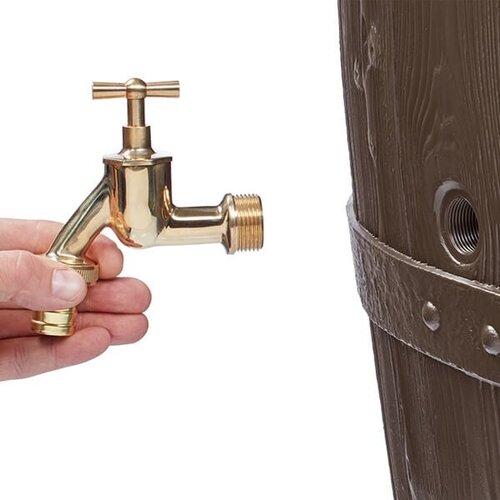 Garantia Barrica regenton - 260 - 420  liter - Houtlook - Kindveilige deksel