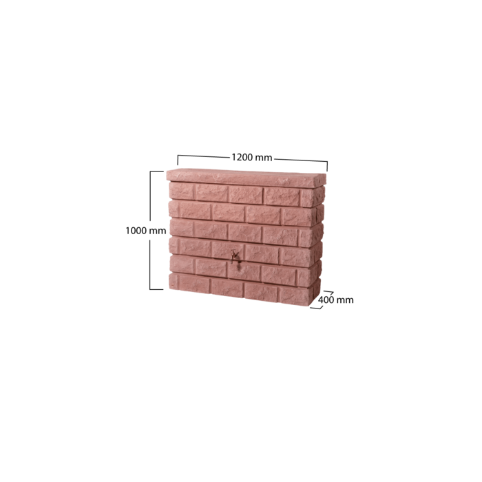 Garantia Rocky regenton - 400 liter - Steenstructuur - 3 kleuren