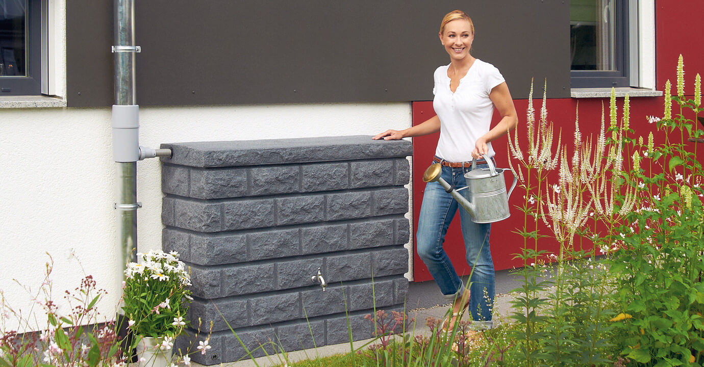 Garantia Rocky regenton - 400 liter - Steenstructuur - 3 kleuren