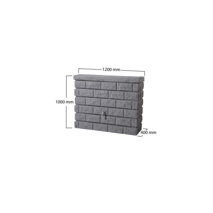 Garantia Rocky regenton - 400 liter - Steenstructuur - 3 kleuren