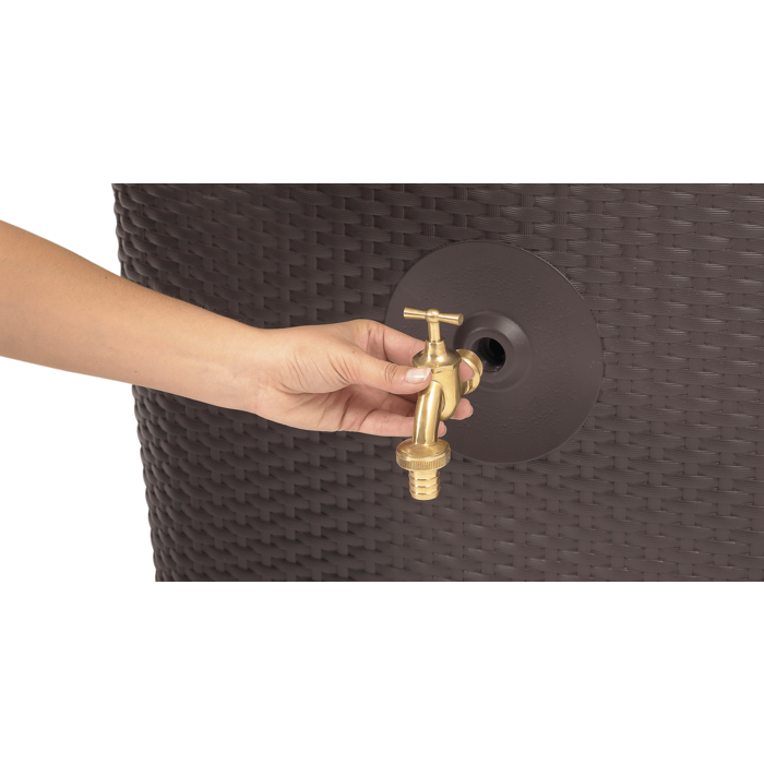 Garantia Sunda regenton - 300 liter mokka - Rotan ontwerp