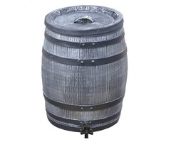 Roto Houtlook regenton - 50 liter - Grijs met 3/4" messing inlaat