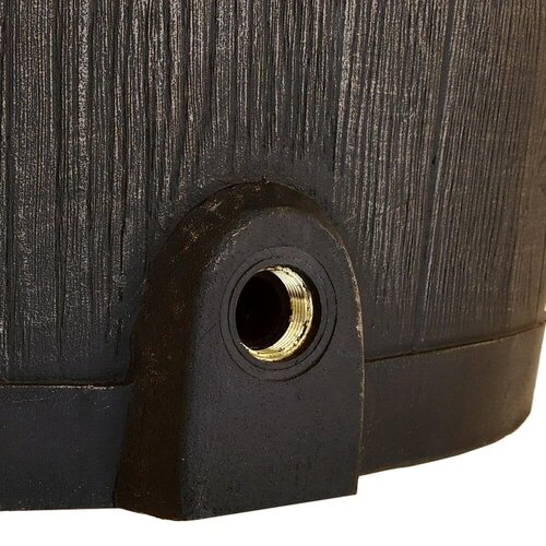 Roto Houtlook regenton bruin - 50 liter - Inclusief deksel en kraantje