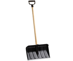 Meuwissen Agro Kunststof sneeuwschuiver - Houten steel - 40 cm breed blad